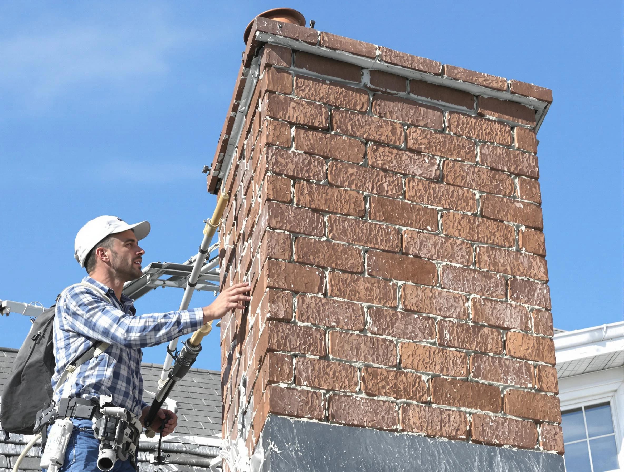 Brickwork for a chimney rebuild by Montville Chimney Sweep in Montville, NJ