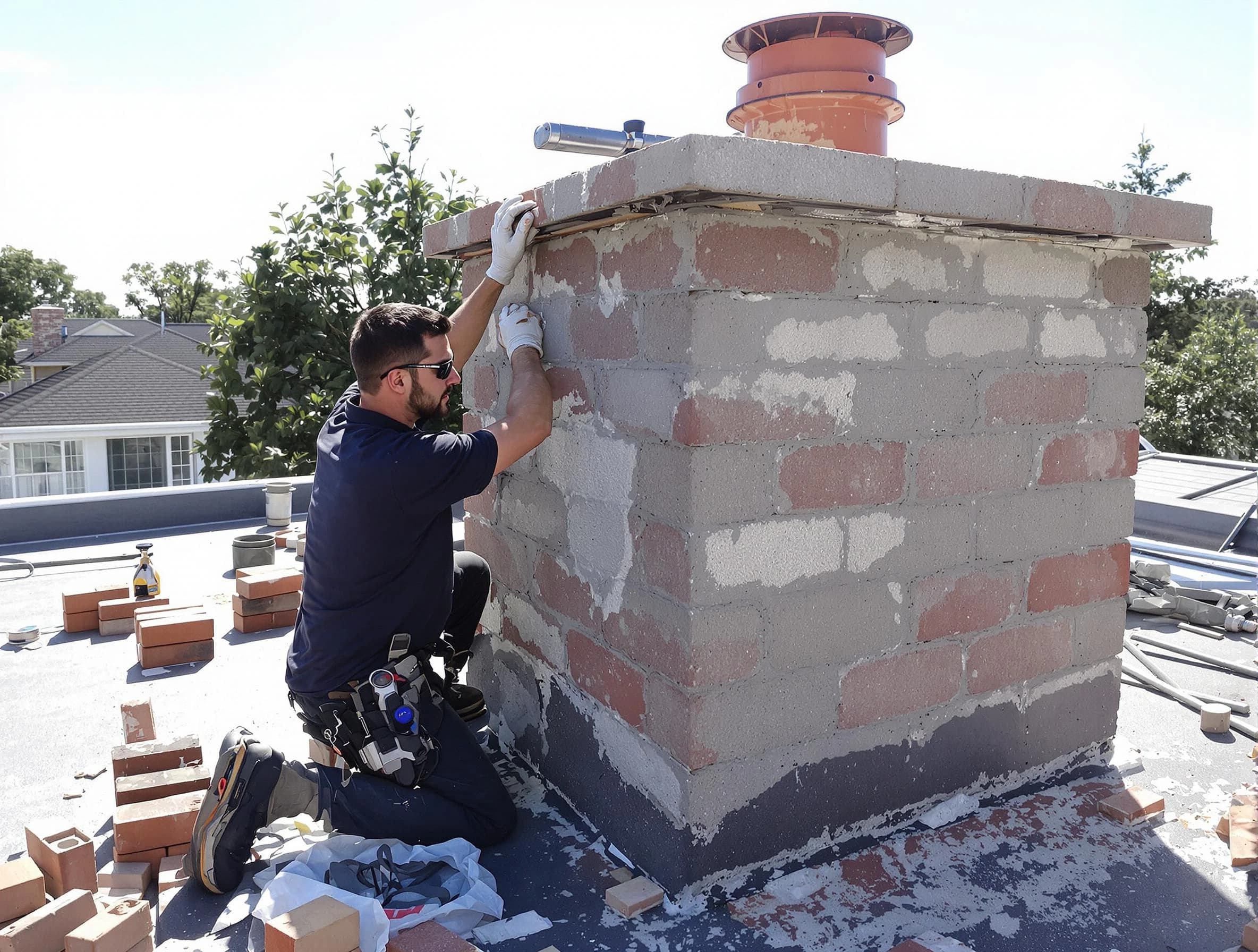 Advanced chimney repair process by Montville Chimney Sweep in Montville, NJ