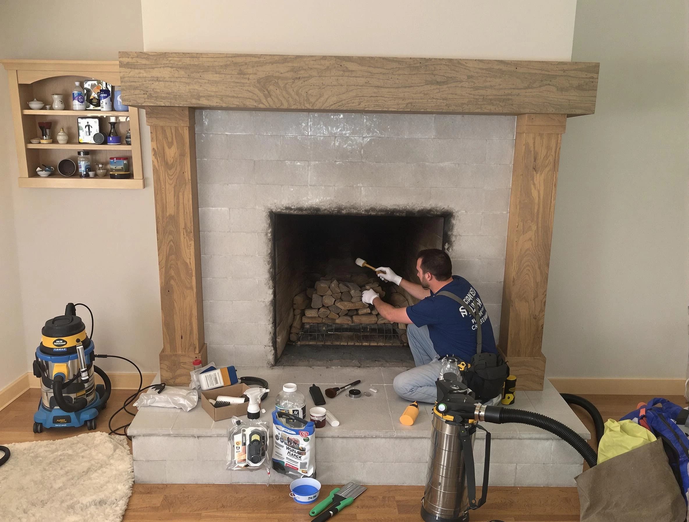 Detailed creosote removal process by Montville Chimney Sweep in Montville, NJ