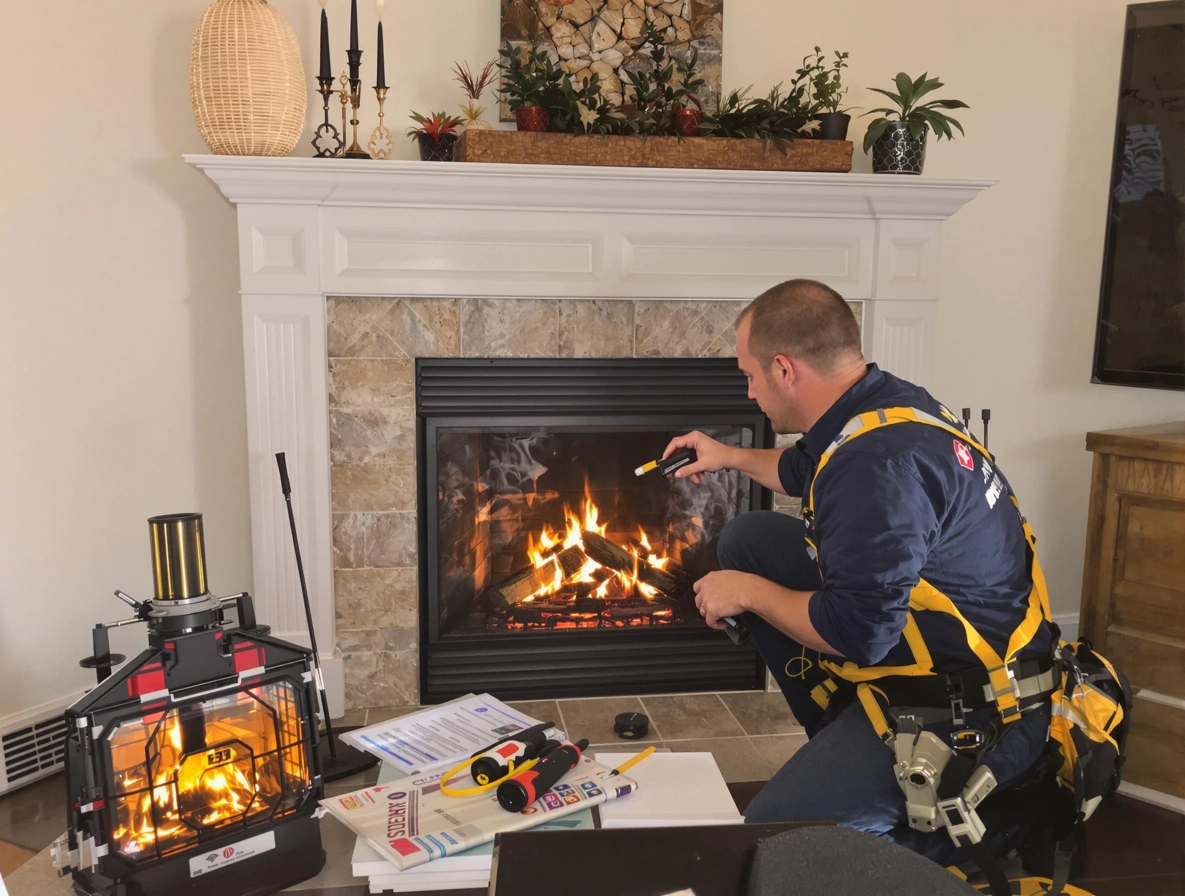 Safety-focused fireplace inspection by Montville Chimney Sweep in Montville, NJ