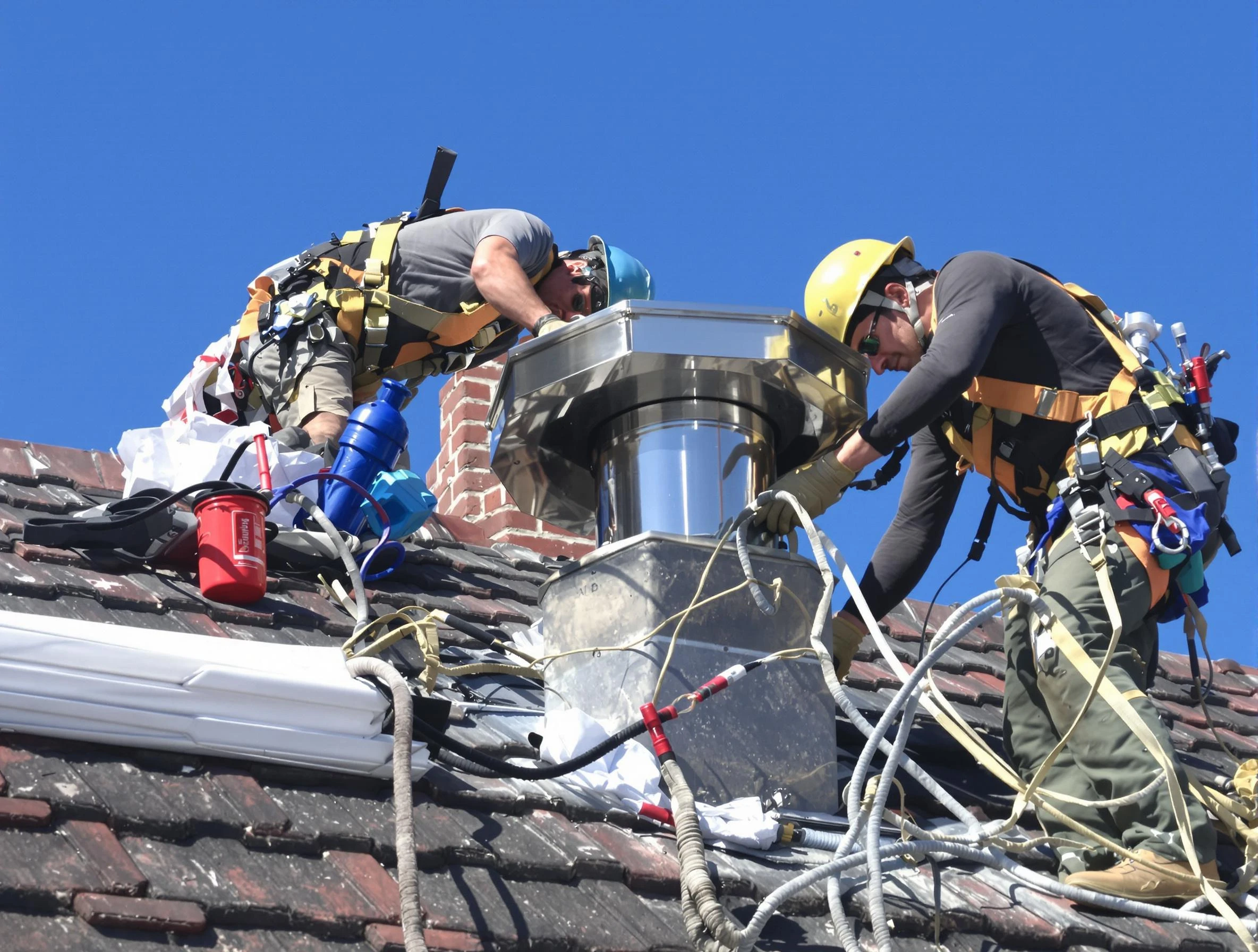 Protective chimney cap installed by Montville Chimney Sweep in Montville, NJ